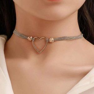 Heart Charm Choker new